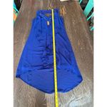 INC Women's Blue Ruffled V-Neck Hi-Low Sleeveless Party Dress S Photo 6