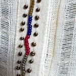 Miss Me  Cream Semi Sheer Lace and Bead Trimmed  Western Country Sleeveless Top Photo 9