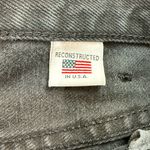 RE/DONE  Levi’s High Rise Wide Legs Raw Hem Distressed Black Denim Jeans 28 Photo 11