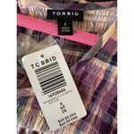 Torrid plaid top baby doll pinks and purples NEW size 4X Photo 1
