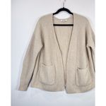 Madewell  Womens Cardigan Beige Redford Ribbed Knit Merino Wool Boxy Sweater XS Photo 4