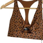 Beach Riot NWT Twist Front Spotted Sports Bra in Brown/Black Size S Photo 6