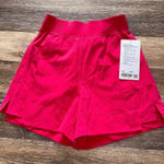 Lululemon Stretch Woven Relaxed-Fit High Rise Shorts 4” Cherry Mist Size XXS NWT Photo 0