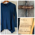 Cut Loose Boho Hoodie Top Women's S Sharkbite Hem Cotton Linen USA Lot of 2 Blue Photo 11