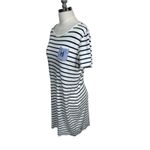 Tommy Hilfiger White Navy Striped Chambray Pocket T-Shirt Dress Size Medium Photo 1