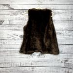 Sanctuary  Faux Fur Vegan Leather Vest Fuzzy Brown Small Photo 3