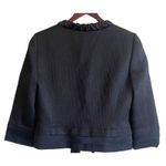 Tahari Women Cropped Jacket Silk Trim Embossed Texture Career Event Evening Wear Photo 3