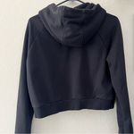 Adidas  Black Logo Crop Hoodie Photo 2