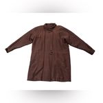 Vintage The J. Peterman Co. 100% Silk Long Trench Coat Jacket size Small Brown Photo 9