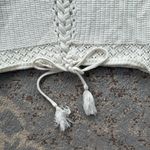 Shyanne  Tie Front Knit Sweater Tank White Large Photo 4