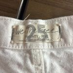 Free People Ripped White Jean Shorts Photo 4