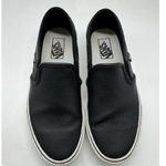 Vans  Black Perforated Leather Classic Slip On Skater Shoes Womens 8.5 Men Size 7 Photo 0