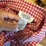 Teddi Red & White Plaid Fruit Print Long Sleeve Shirt Size M Size M Photo 5