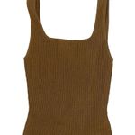 Babaton Aritzia mustard yellow ribbed tank top women’s size small Photo 0