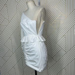 Shona joy Shona‎ Joy Grant One Shoulder Ruched Mini Dress in White Size US 2 Photo 6