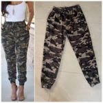SheIn Army print joggers with elastic waistband Photo 1