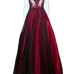 Jovani JVN Red Black Whimsigoth Rhinestone Prom Dress. Size 00. Fairycore Gothic Photo 4