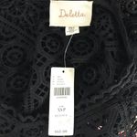 Deletta  Black Crochet Boho Knit Top XS Petite NWT Photo 4