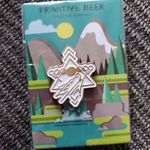Primitive  Beer Wolf Logo Lapel Hat Pin Collectible White Gold Enamel New 1.25" Photo 1