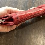 Brighton  Red Croc-Embossed Leather Wristlet Photo 11