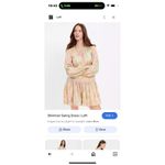 Loft XS Floral Shimmery Dress With Bubble Hem. Flowy Style. Drop Waist. Photo 4