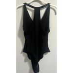 Free People NWOT Intimately Free Speed Dial Ribbed Bodysuit in Black sz. M Photo 3