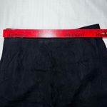 Vintage Erez Leyy Black Suede Leather Short Pencil Skirt Size 10 Sexy Party Photo 2