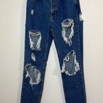 BDG  Urban Outfitters Mom High Rise Distressed Holey Denim Jeans size 25 Photo 0