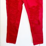 Lucky Brand  Red Distressed Sienna Boyfriend Jeans Photo 2
