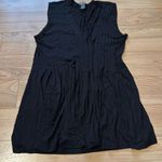 Kenneth Cole  reaction black pleated v-neck top or short dress size small Photo 0