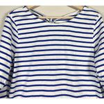 J. Crew Striped Top Mariner Cloth Bow Back Top Size M Blue White Nautical Pool Size M Photo 1