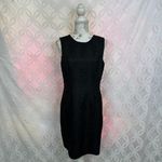 Elie Tahari Elie Tahari Embossed Sleeveless Black Sheath Dress Size 12 Photo 3