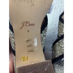 J.Crew Womens Glitter Criss Cross Slip On Block Heel Sandals Slides Size 8 Photo 3