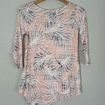 Clara Sun Woo Stretchy Top Asymmetrical Blush Pink Tropical Resortwear Vacation Size XS Photo 4