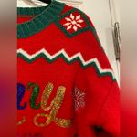 Holiday Time  Size S Merry Christmas Embellished Sequin Crew Neck Ugly Sweater Photo 4