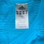 Adidas  Climalite Women's Vivid Blue Short Sleeve Workout Tee Photo 4