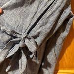 ZARA  Chambray cotton/Linen Blend Tie Sleeve
Button Top Size XS Photo 4