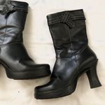 Xhilaration 90s/2000s Y2K Chunky Platform Ankle Mid-Calf Boots Black Man-Made Leather Womens 7.5 3” heel #goth #punk #biker #grunge #whimsygoth Excellent Preloved condition but might have some minor marks, scratches Photo 3