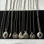 J465 Craft Bulk Bundle of 8 NWT New York & Co Chain Necklaces Silver Photo 1