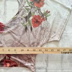 Rue 21  Y2K V-Neck Lightweight Short Sleeve Ruched Side Floral Tunic Top S Photo 5