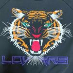 Lovers + Friends  Wildcat Tiger LOVERS Jeweled Black Sweatshirt Photo 7
