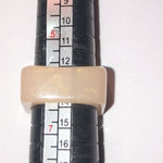 Size 6 Funky Retro Light Peach Shimmer Boho Ring Photo 4