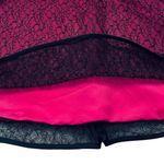 Pink Black Lace Overlay Vintage Skirt jody Of California Small Photo 8