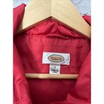 Talbots Red Puffer Goose Down Vest Womens S Zip Snap Photo 2