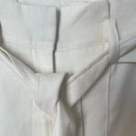 Veronica Beard  Zella Linen blend straight leg belted pants size 6 Photo 4