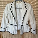 Francesca's Francesca’s Collection White Peplum Blazer Photo 1