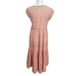 Matta Sabina Greece Midi Dress Rust Printed Short Sleeves Cotton Womens Sz XS Orange Photo 4