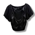 Free People Free‎ People Intimately Midnight Mood Velvet Crop Top Size Medium Photo 3