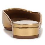 Franco Sarto NEW Women's Dayla Square Toe Block Heel Mules Gold Faux Leather Photo 4