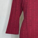 Chico's Women's Heathered Rib-Detail 3/4 Sleeve Midi Dress Sophisticated Sz L Photo 4